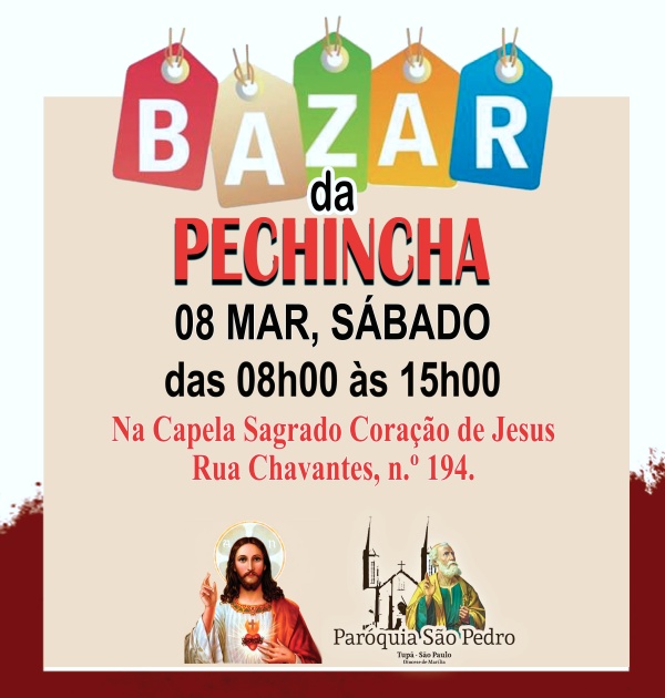 Comunidade Sagrado Cora��o de Jesus promover� Bazar da Pechincha