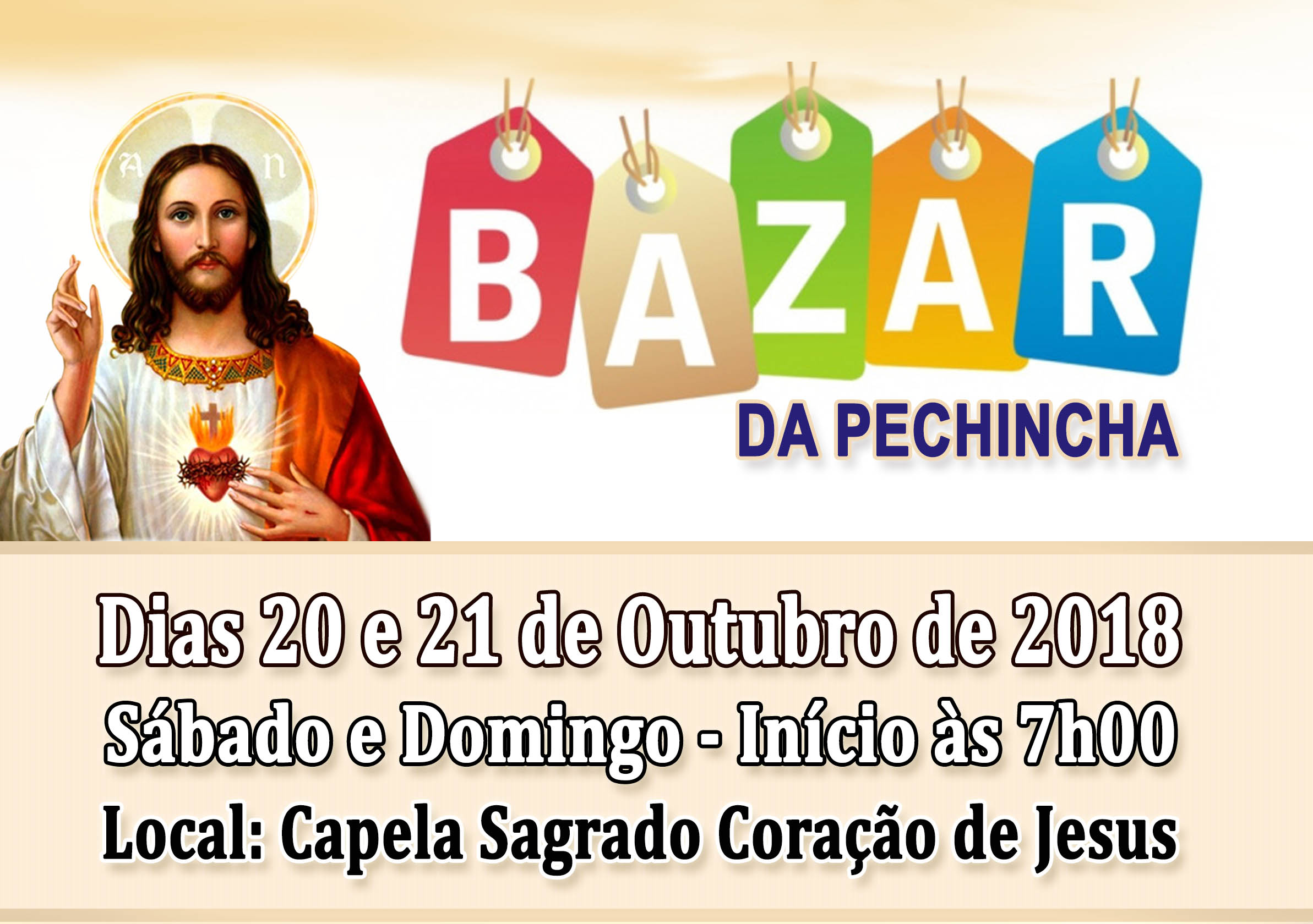 Comunidade Sagrado Cora��o de Jesus promover� Bazar da Pechincha em prol da Matriz S�o Pedro