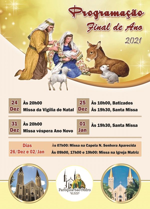 S�o Pedro Ap�stolo de Tup� tem programa��o definida para o Final de Ano