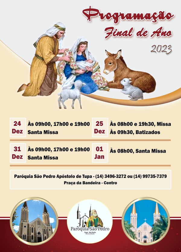 S�o Pedro Ap�stolo de Tup� tem programa��o definida para o Final de Ano