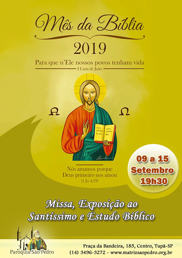 São Pedro de Tupã tem definida programação para o Mês da Bíblia São Pedro de Tupã tem definida programação para o Mês da Bíblia