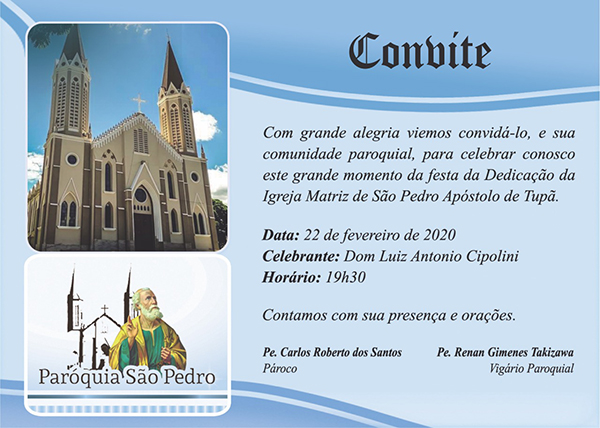 Solene Dedica��o e Consagra��o da Matriz S�o Pedro Ap�stolo de Tup�