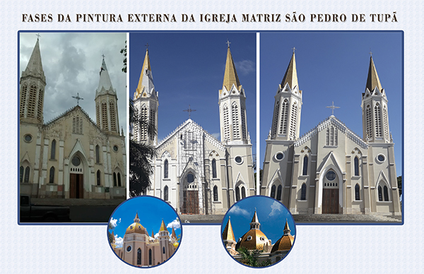 Pintura externa na Igreja Matriz São Pedro de Tupã Pintura externa na Igreja Matriz São Pedro de Tupã