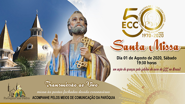 S�o Pedro de Tup� celebra missa em a��o de gra�as pelo jubileu de ouro do ECC no Brasil