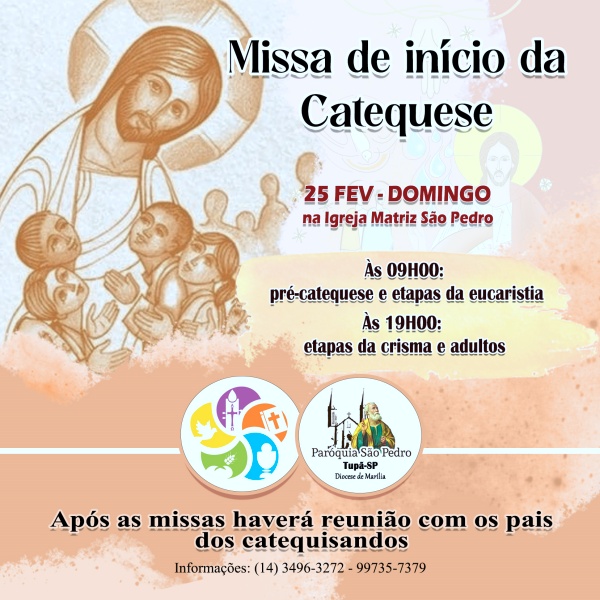 S�o Pedro de Tup� celebrar� missa dando in�cio ao ano catequ�tico