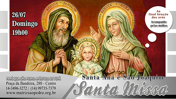 Missa com a b�n��o dos av�s ser� celebrada online na S�o Pedro de Tup�