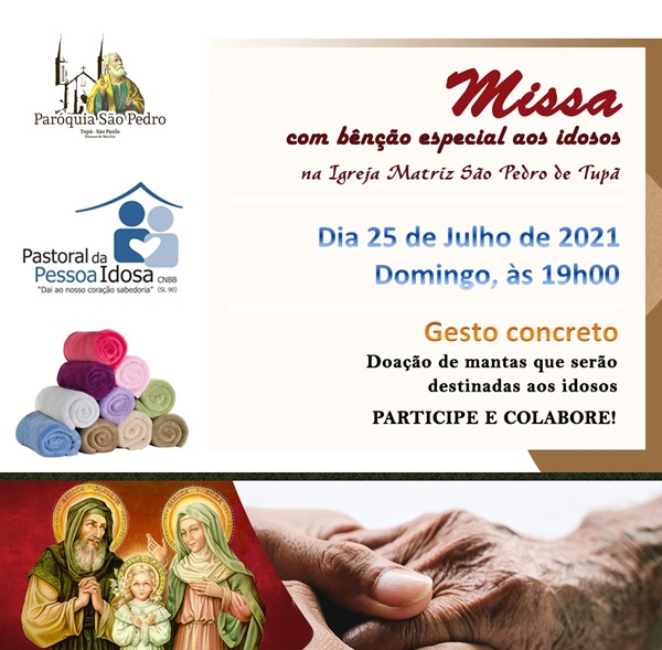 PPI celebrar� missa com b�n��o especial aos idosos na S�o Pedro de Tup�