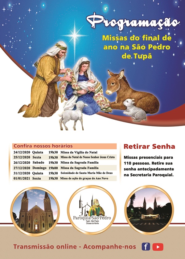 S�o Pedro Ap�stolo de Tup� tem programa��o definida para o Final de Ano