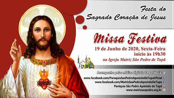 Sagrado Cora��o de Jesus ser� celebrado dia 19 de Junho