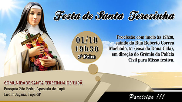 Comunidade de Santa Terezinha de Tup� ir� celebrar dia da Padroeira