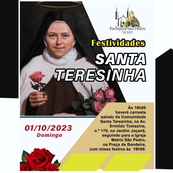 Santa Teresinha ter� celebra��o festiva no pr�ximo dia 01 de outubro