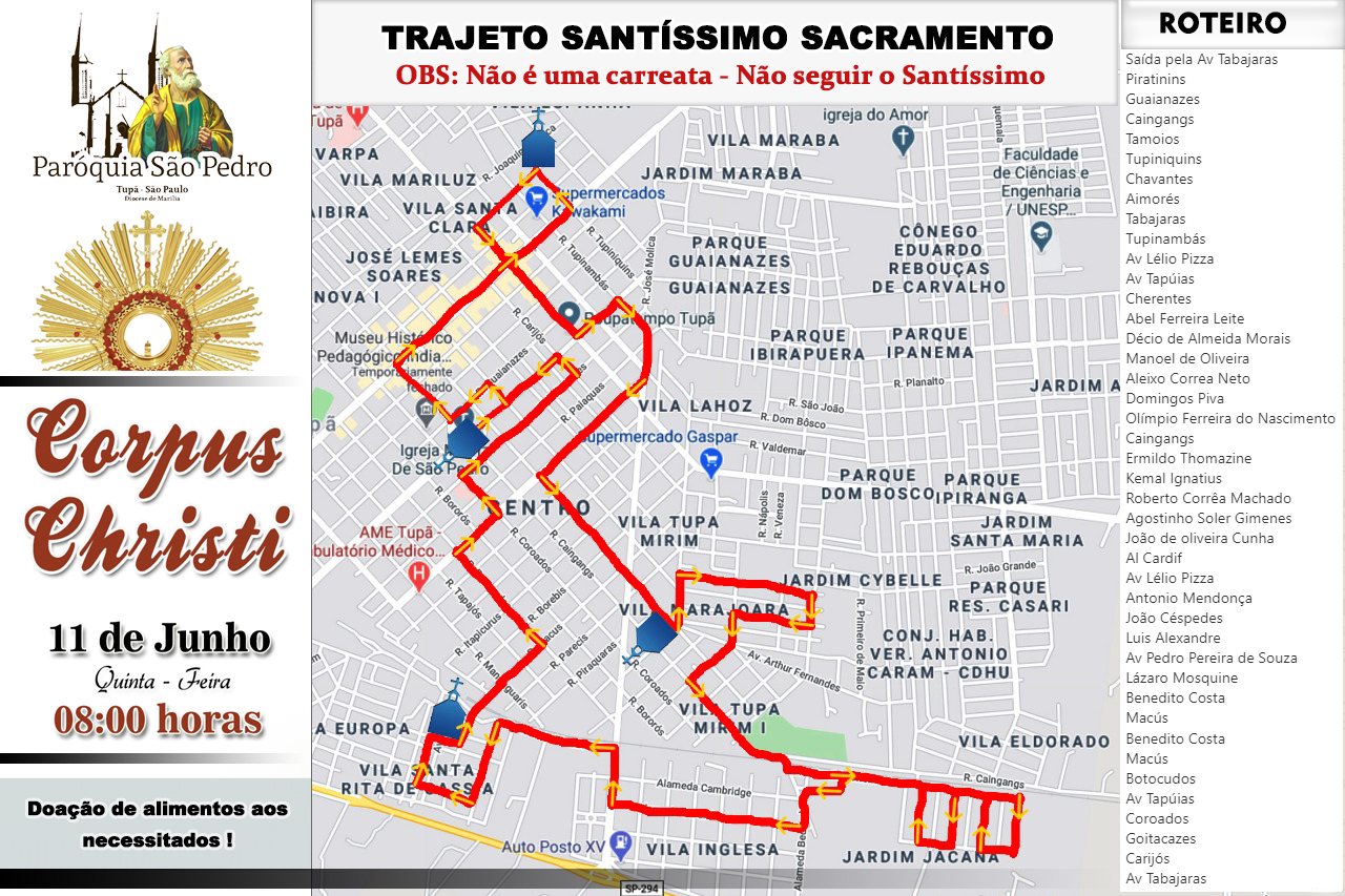 Corpus Christi na Par�quia S�o Pedro de Tup�