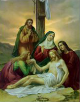 D�CIMA TERCEIRA ESTA��O DA VIA SACRA: O corpo de Jesus � depositado nos bra�os da m�e