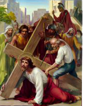 TERCEIRA ESTA��O DA VIA SACRA: Jesus cai por terra